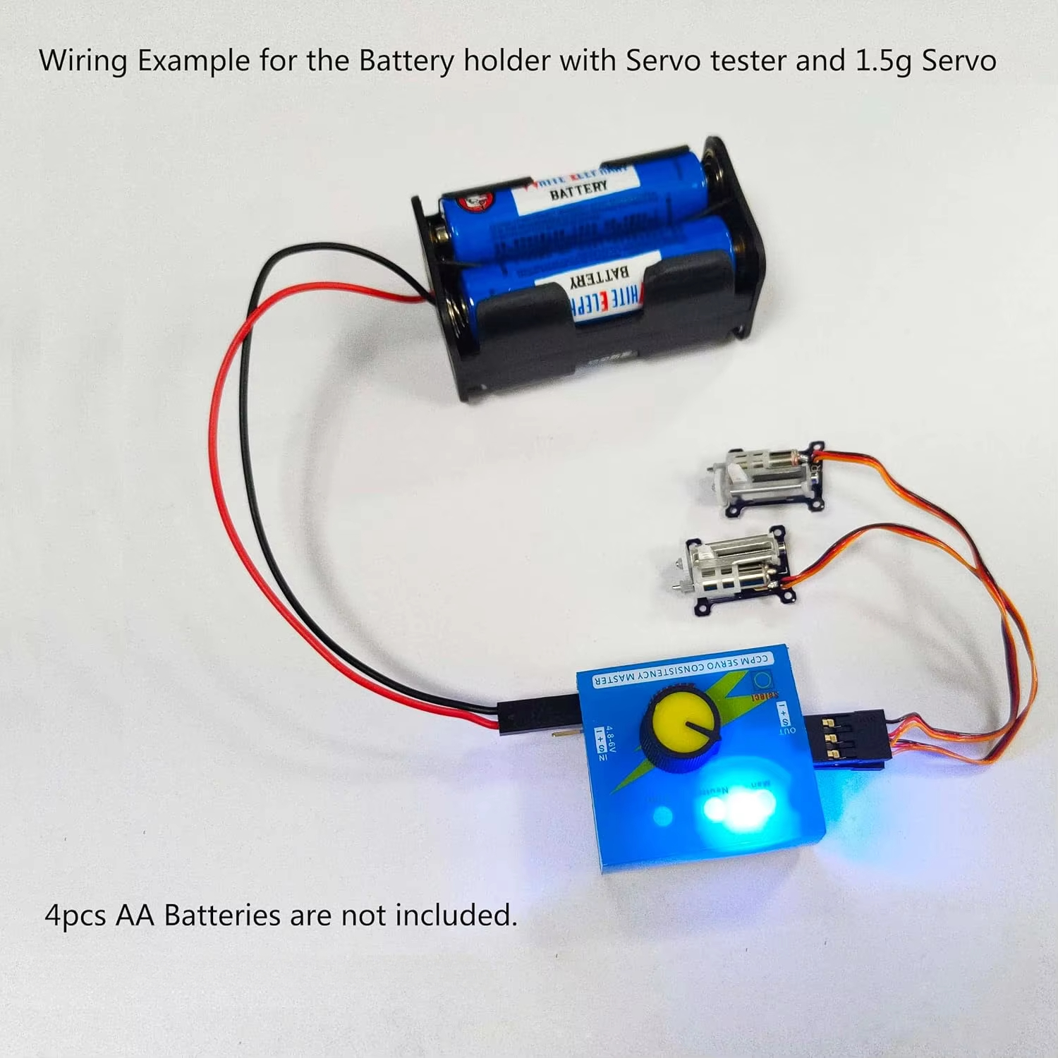AliExpress 3CH Digital Servo Tester ESC Speed Controller Checker CCPM Servo Consistency Master + 4 Cell AA Battery Holder Case for Servo, view 4