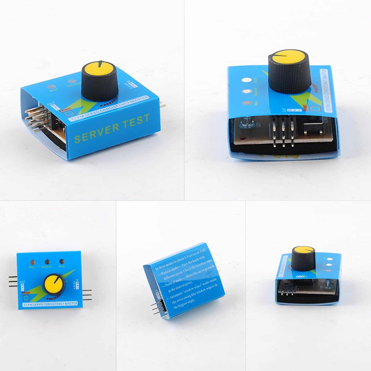 AliExpress 3CH Digital Servo Tester ESC Speed Controller Checker CCPM Servo Consistency Master + 4 Cell AA Battery Holder Case for Servo, view 2