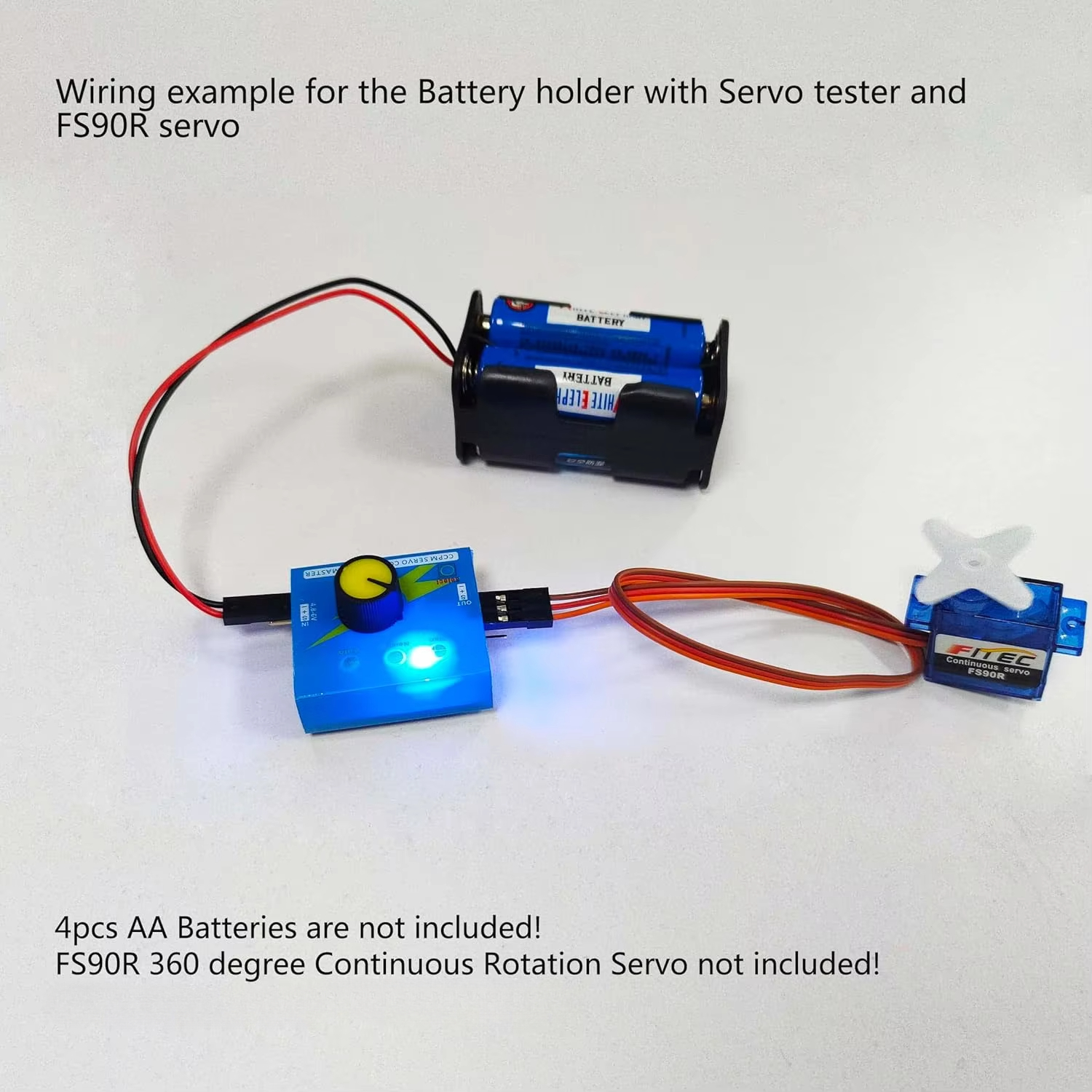 AliExpress 3CH Digital Servo Tester ESC Speed Controller Checker CCPM Servo Consistency Master + 4 Cell AA Battery Holder Case for Servo, view 5