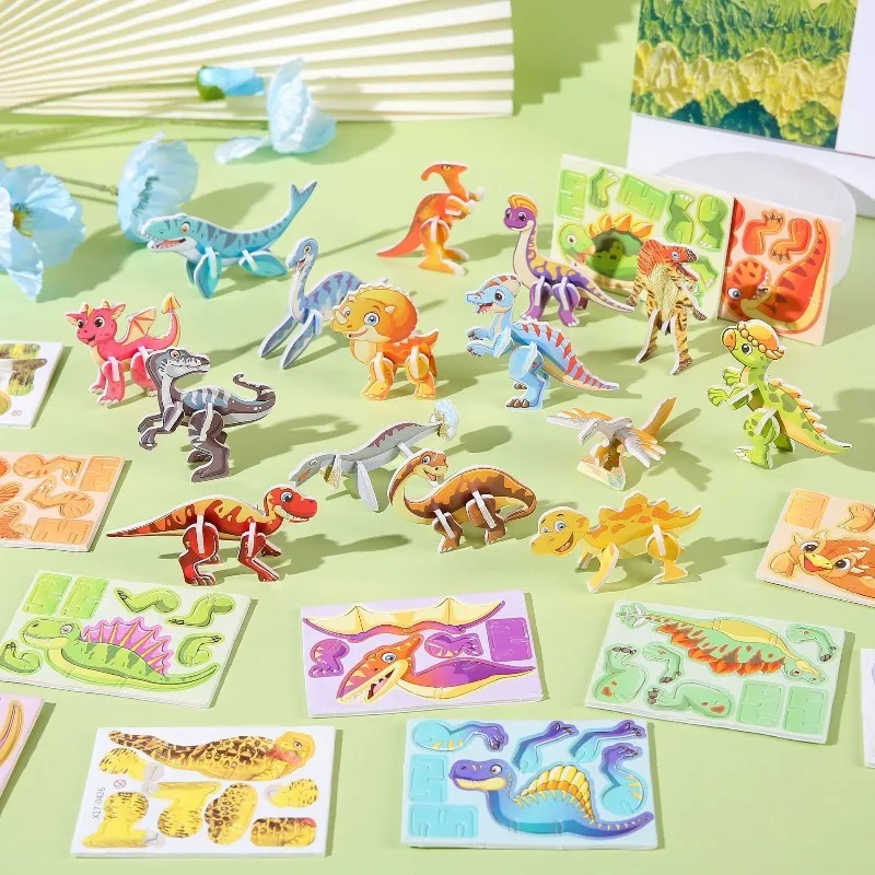 AliExpress 3D Animal Paper Puzzle Colorful DIY Paper Craft Kit Cute Animal Aircraft Tank Jigsaw Puzzle Toy Holiday Party Birthday Present, view 4