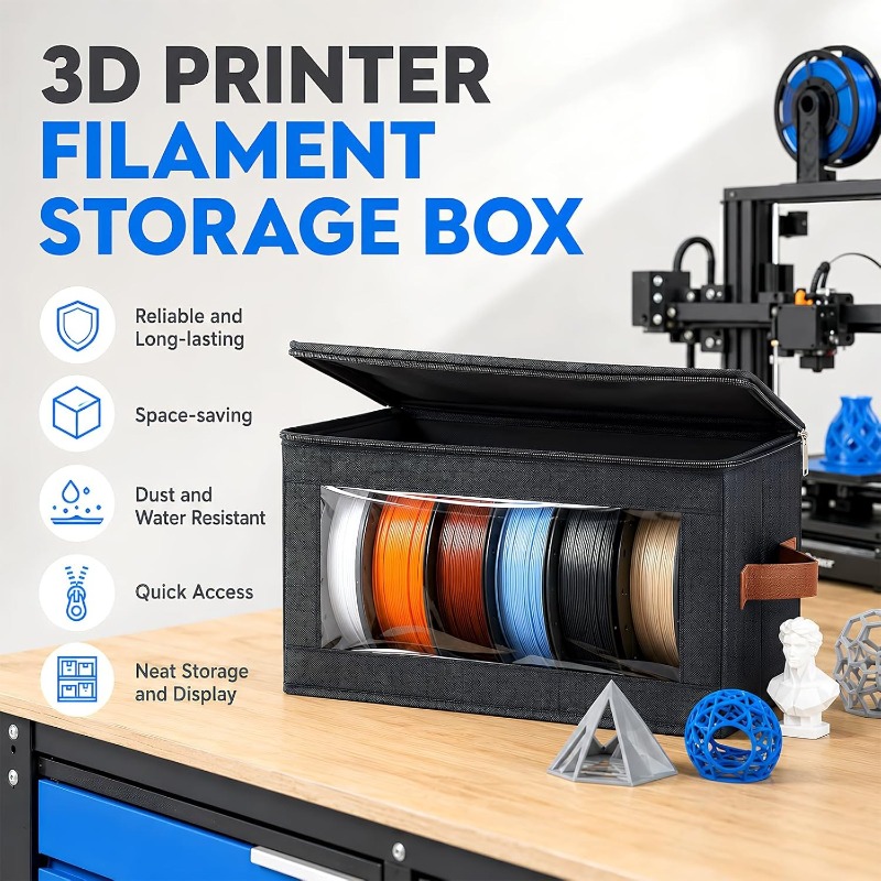AliExpress 3D Printer Filament Storage Bag Cloth Transparent Window Dustproof Moisture Resistant Organizer for Workshop Home Office, view 2