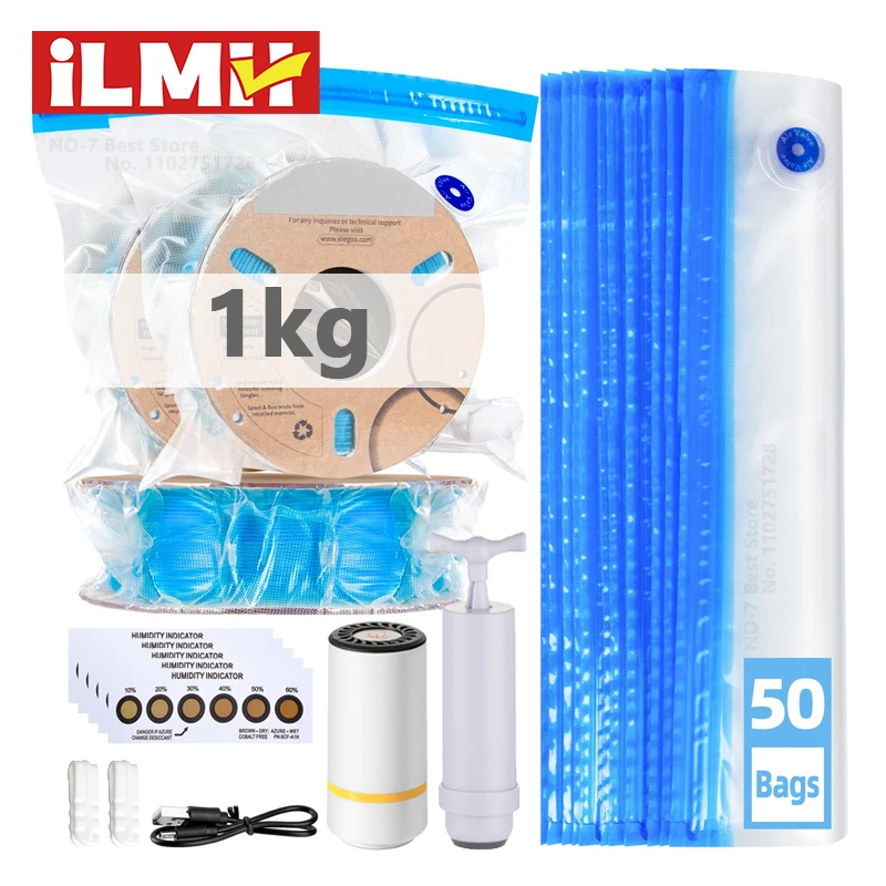 AliExpress 3D Printer Filament Vacuum Bag with USB Rechargeable Electric Air Pump, Vacuum Sealing for PLA ABS PETG Filament Storage