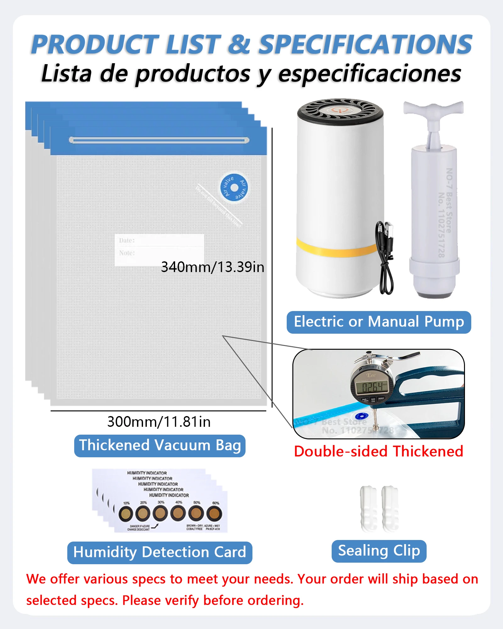 AliExpress 3D Printer Filament Vacuum Bag with USB Rechargeable Electric Air Pump, Vacuum Sealing for PLA ABS PETG Filament Storage, view 2