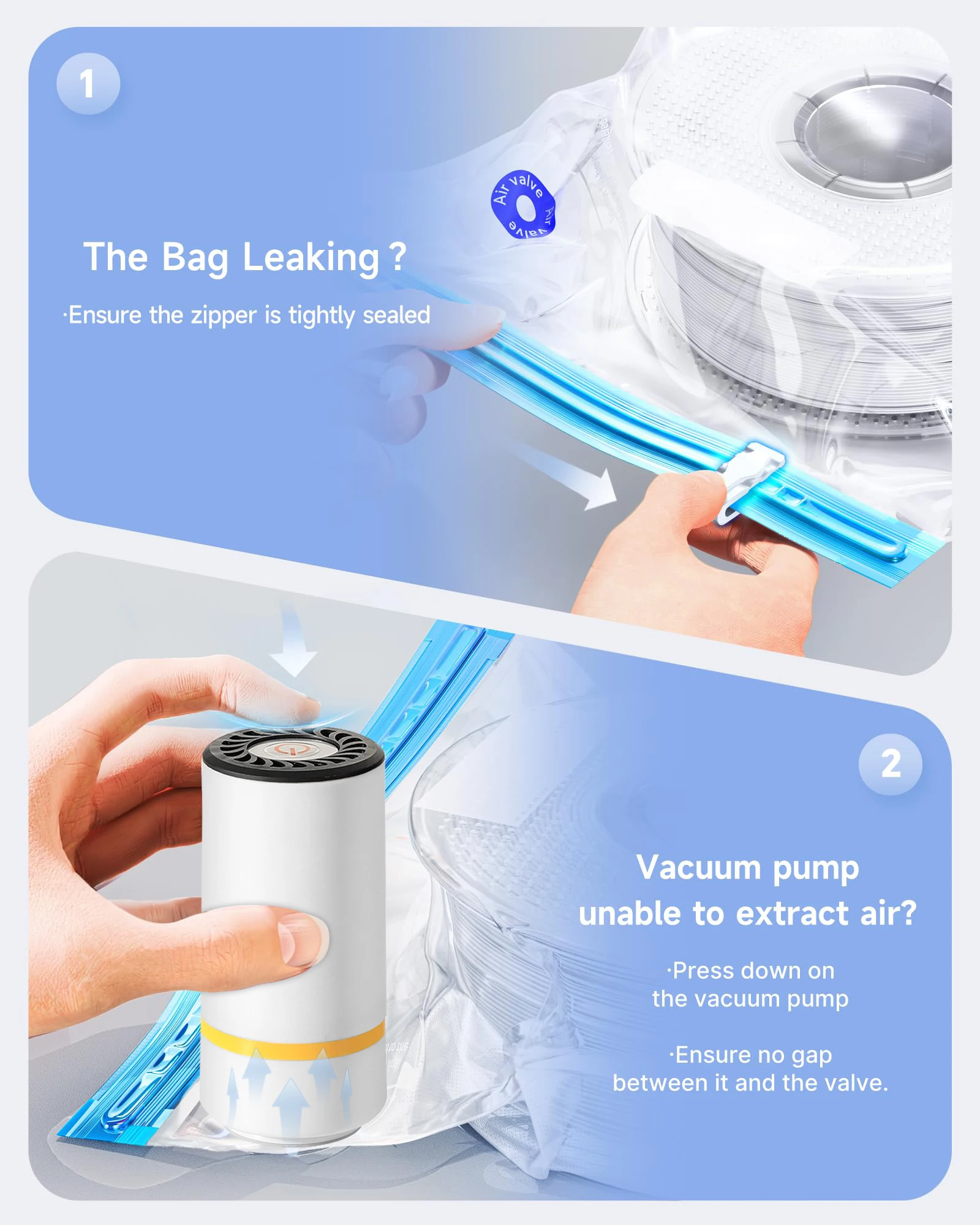 AliExpress 3D Printer Filament Vacuum Bag with USB Rechargeable Electric Air Pump, Vacuum Sealing for PLA ABS PETG Filament Storage, view 5