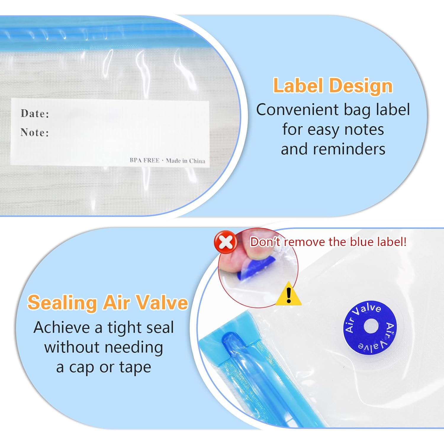 AliExpress 3D Printer Filament Vacuum Storage Bags Kit with Pump Desiccants Clips Moisture Proof Sealed Bag for PLA ABS PETG Filament, view 5