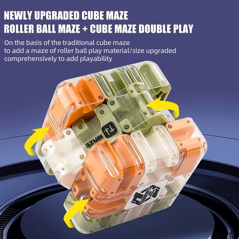 AliExpress 3D Puzzle Ball-Rolling Magic Cube Maze Children Labyrinth Fidgeting Toy Logical Thinking Stress Relief Educational Birthday Gift, view 5