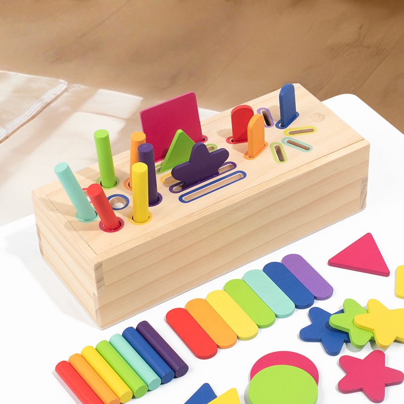 AliExpress 3D Shapes Geometric Solids Wooden Color Toy Sorting Toy Developmental Training Montessori Educational Game for Preschool Element