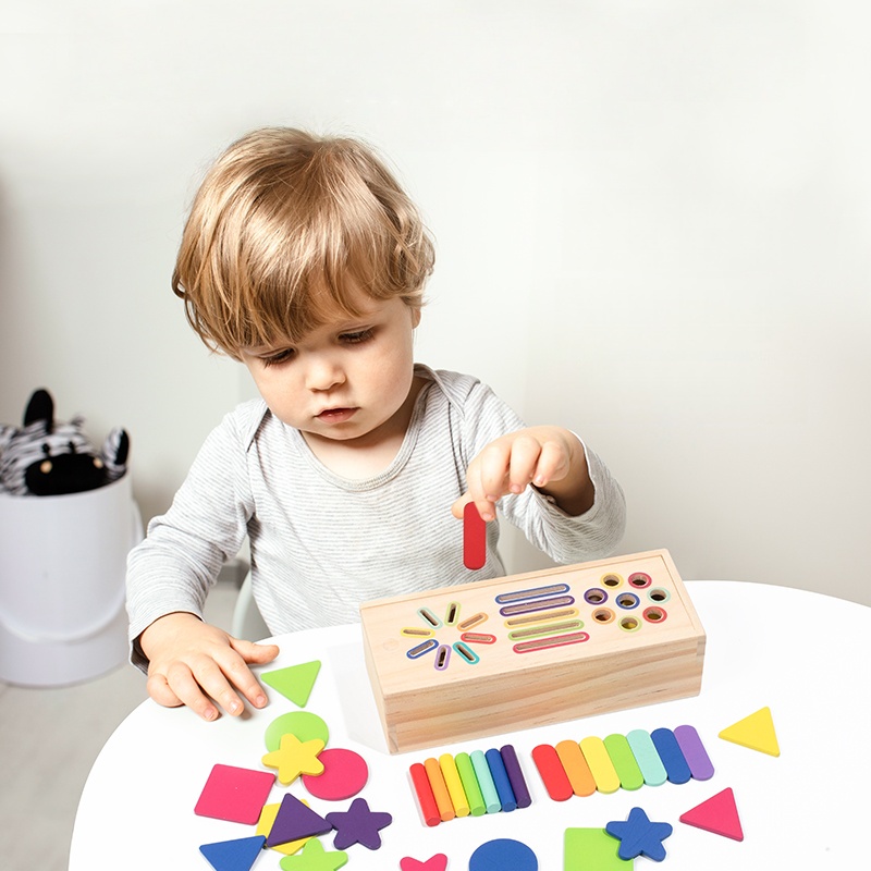 AliExpress 3D Shapes Geometric Solids Wooden Color Toy Sorting Toy Developmental Training Montessori Educational Game for Preschool Element, view 2