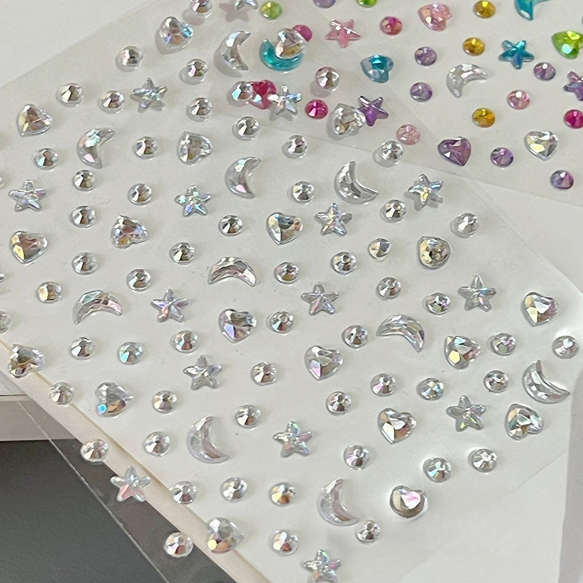AliExpress 3D Star Moon Heart Rhinestone Stickers Multicolor Glitter Jewels Gem Deco Sticker Aesthetic Journaling Kids Kawaii Stationery