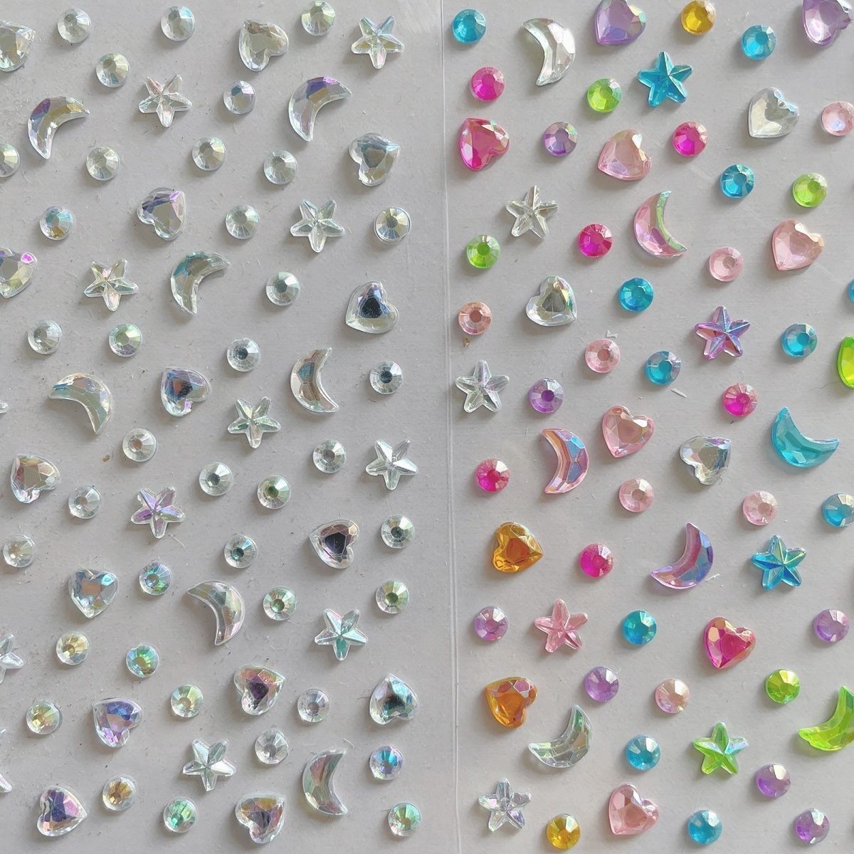 AliExpress 3D Star Moon Heart Rhinestone Stickers Multicolor Glitter Jewels Gem Deco Sticker Aesthetic Journaling Kids Kawaii Stationery, view 6