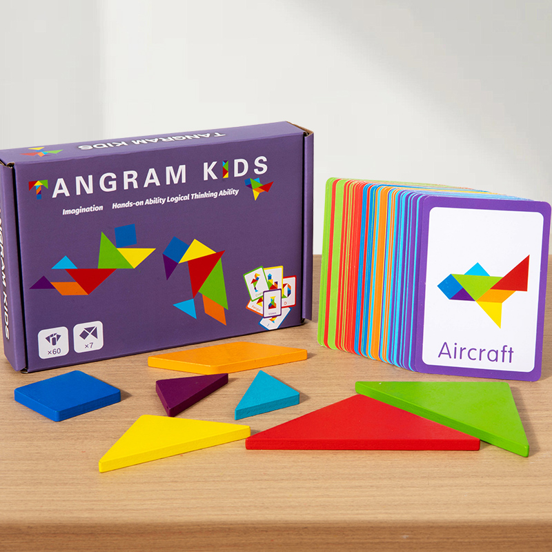 AliExpress 3D Wooden Pattern Animal Jigsaw Puzzle Colorful Tangram Toy Kids Montessori Early Education Sorting Games Toys Children Gift, view 5