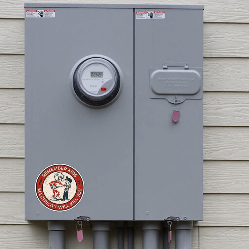 AliExpress 3Electric Shock Hazard Warning Sticker,Remember Kids Electricity Will Kill You Warning Sticker, view 4