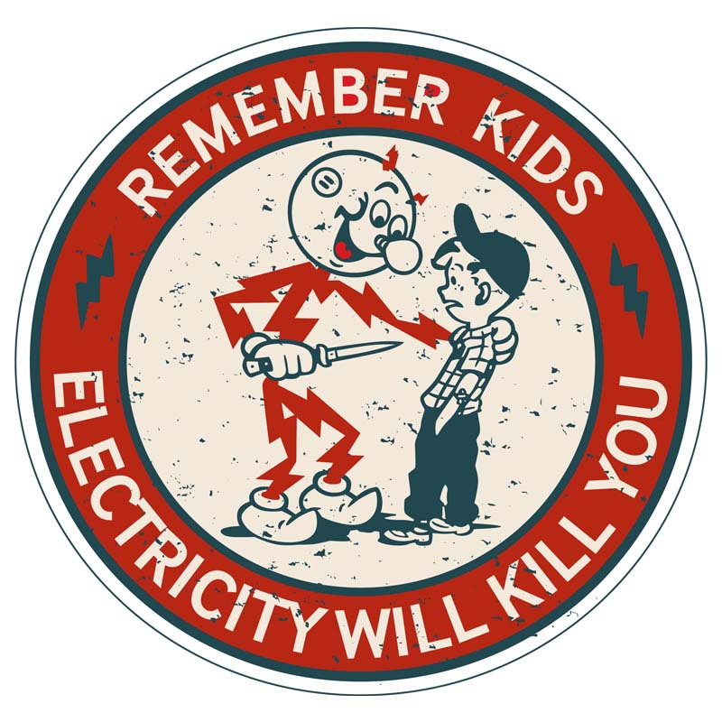 AliExpress 3Electric Shock Hazard Warning Sticker,Remember Kids Electricity Will Kill You Warning Sticker, view 5