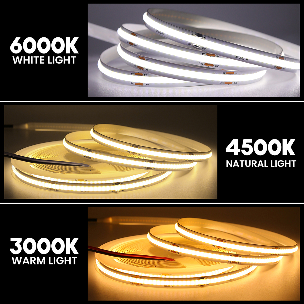AliExpress PCB COB LED Strip Light, 320 LEDs per Meter, view 2