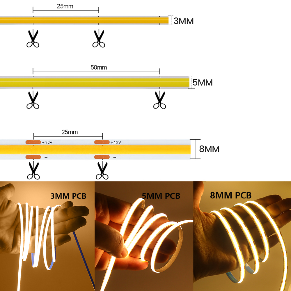 AliExpress PCB COB LED Strip Light, 320 LEDs per Meter, view 5