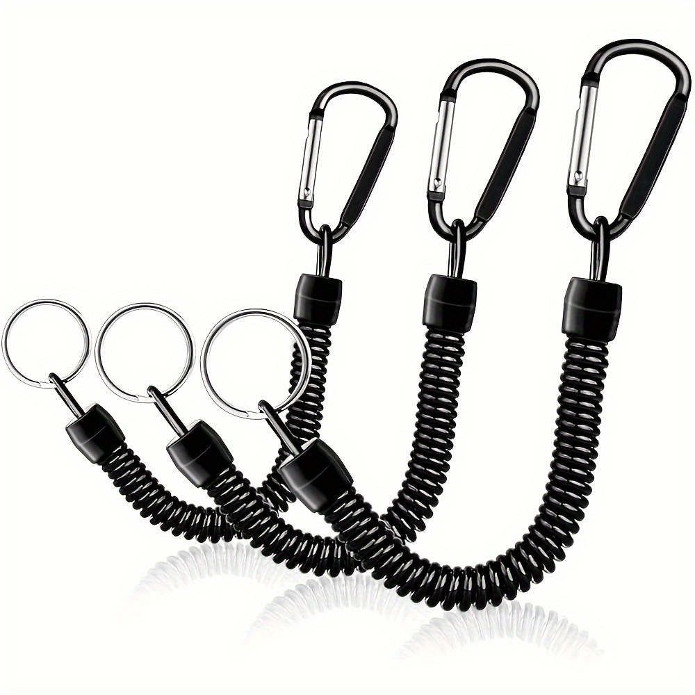 AliExpress Retractable Coil Wrist Keychains (3-Pack)