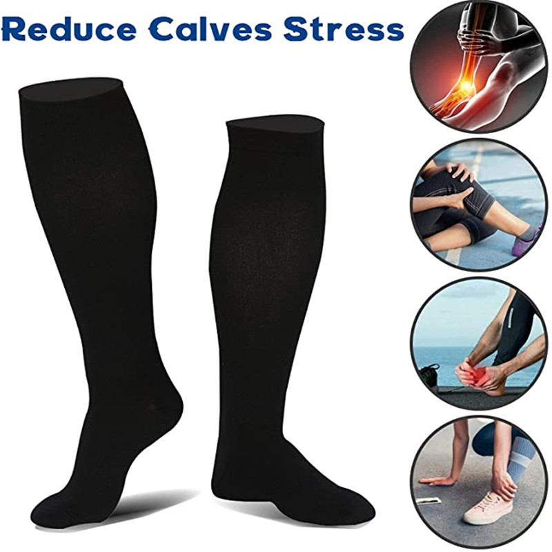 AliExpress 3Pairs Compression Socks Knee High Varicose Veins Stockings Men Women Sport Socks Anti Fatigue Pain Relief Compression Stockings, view 3