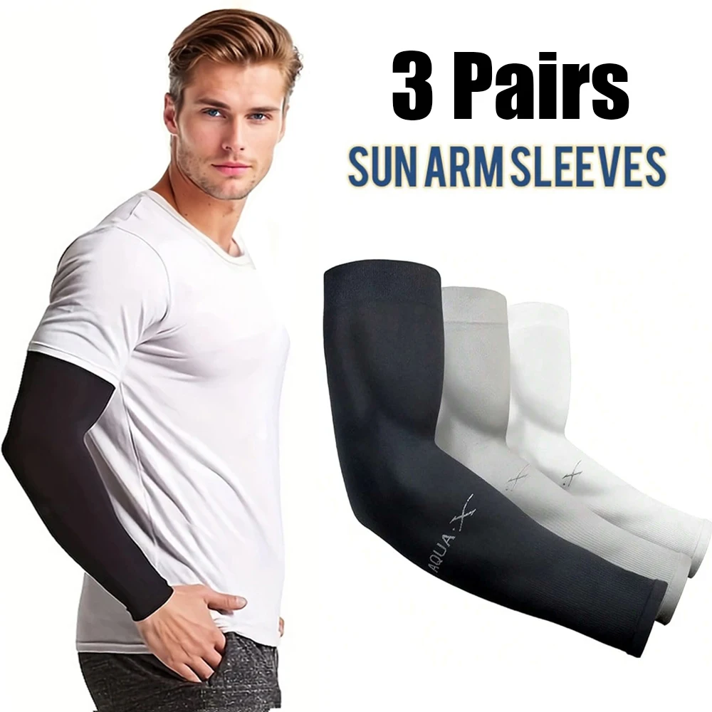 AliExpress Ice Silk Sun Protection Arm Sleeves (3 Pairs)
