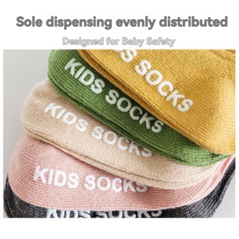 AliExpress 3Pairs/Lot Baby Socks Boys Girls Cotton Stripe Soft Sock Kids Toddler Non-Slip Rubber Grips Floor Socken For 0-3 Years, view 2