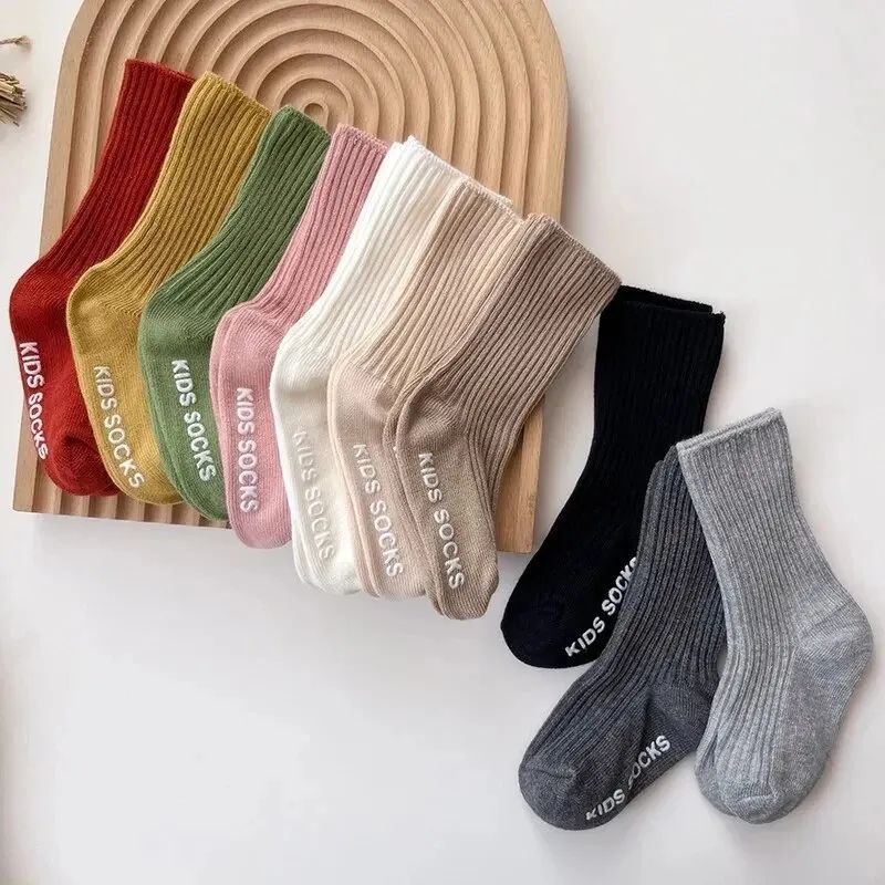 AliExpress 3Pairs/Lot Baby Socks Boys Girls Cotton Stripe Soft Sock Kids Toddler Non-Slip Rubber Grips Floor Socken For 0-3 Years, view 6