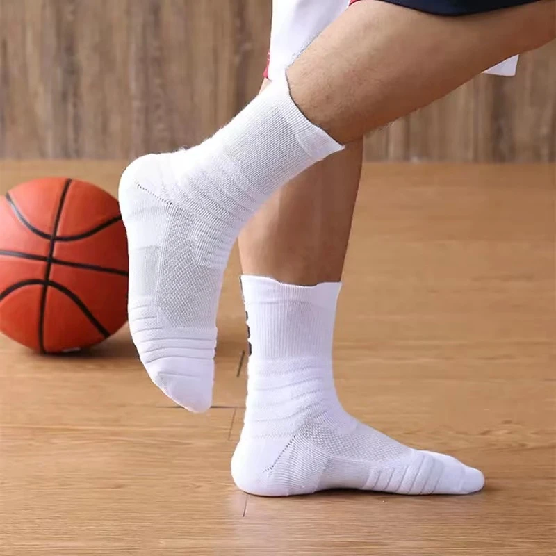 AliExpress 3pairs/Lot Men's Socks Compression Stockings Breathable Basketball Sports Cycling Socks Moisture Wicking High Elastic Tube Socks, view 6
