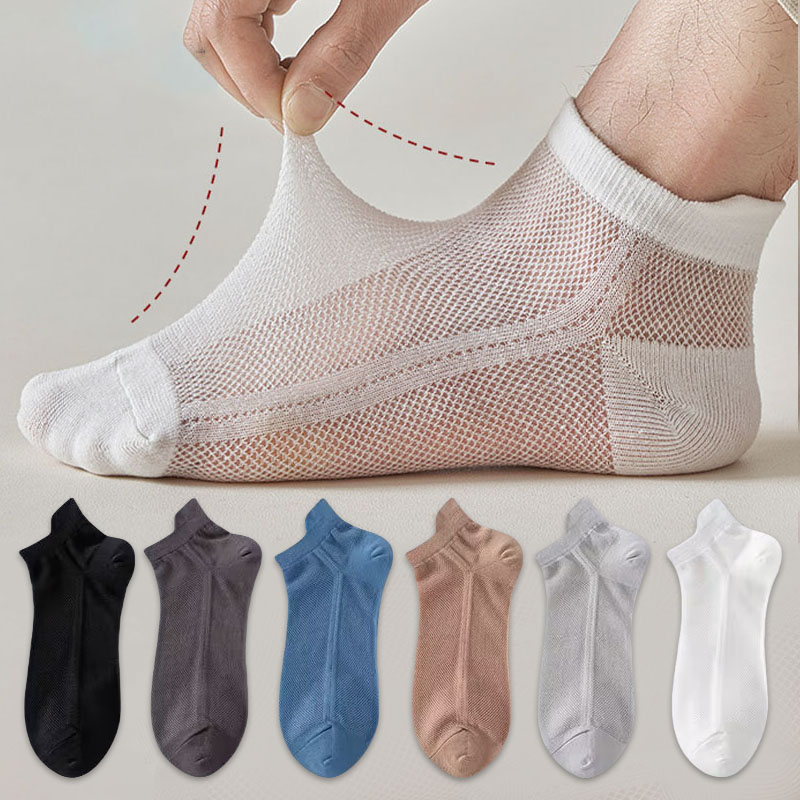 AliExpress 3Pairs Men's Socks Thin Breathable Comfy Deodorant Sweat-absorbing Low Cut Ankle Sports Sock Casual Ultra-thin Business Sox