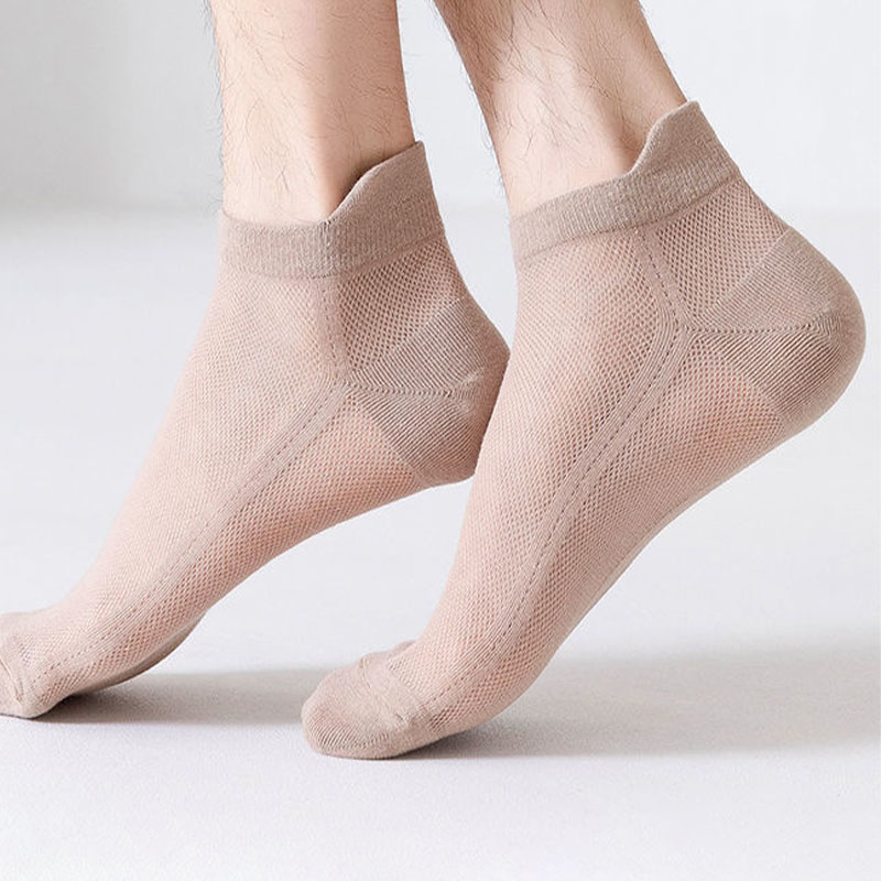 AliExpress 3Pairs Men's Socks Thin Breathable Comfy Deodorant Sweat-absorbing Low Cut Ankle Sports Sock Casual Ultra-thin Business Sox, view 3