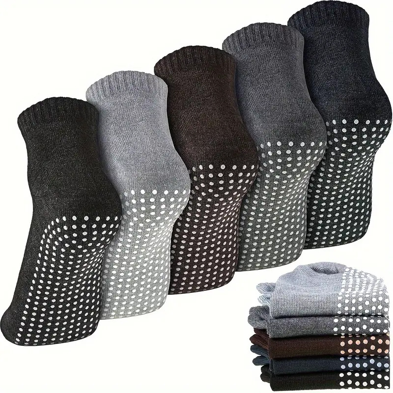 AliExpress 3Pairs of Men'S Yoga Socks Breathable Non-Slip Sweat-Absorbing Sports Ankle Sock Comfortable High Quality Solid Color Casual Sox, view 6