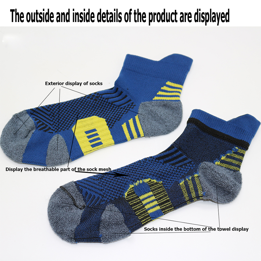 AliExpress 3Pairs Professional Sports Fitness Socks Towel Bottom Non-Slip Running Sock Men Women Short Quick-Drying Basketball Training Sox, view 5
