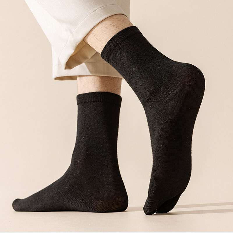 AliExpress 3pairs Unisex Split-Toe Socks Women'S Comfortable Sweat-Absorbent Breathable Two-Toe Sock Easy Solid Color Men'S Boat Sox, view 3
