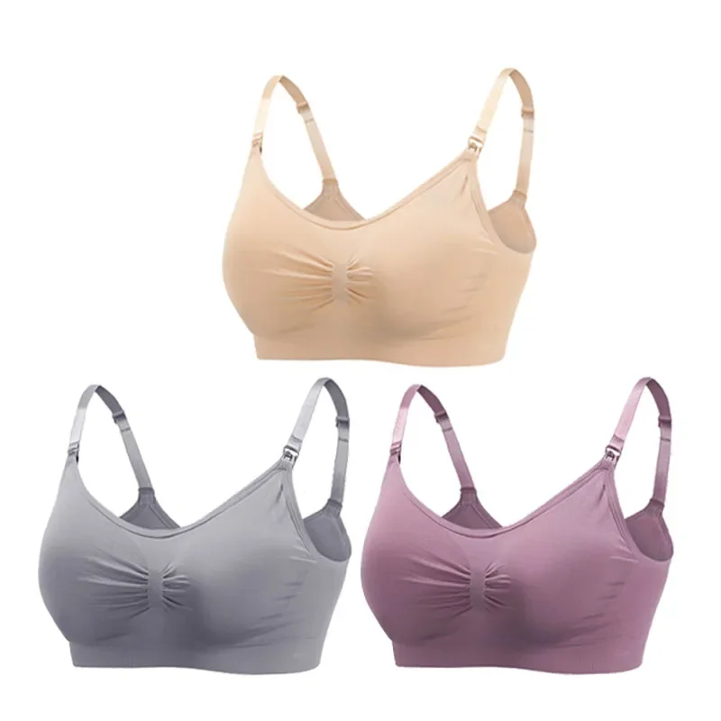 AliExpress 3PC/lot Maternity Nursing Bras Cotton Breastfeeding Pregnant Women Pregnancy Underwear Breast Feeding Bra Clothing Lactancia, view 2
