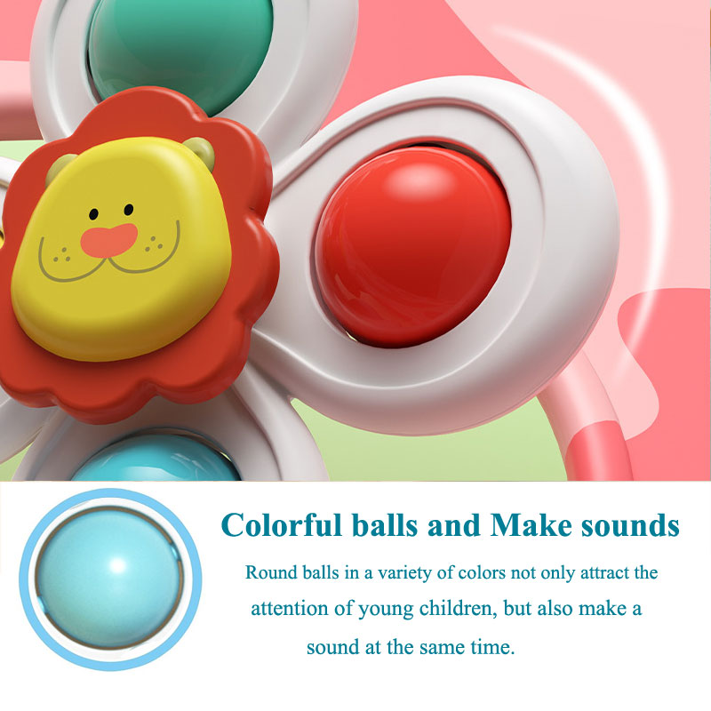 AliExpress 3PC Set Suction Cup Spinning Cartoon Animal Spinner Toys For Kids Window High Chair Tray Bath Table Travel for Children Gift, view 3