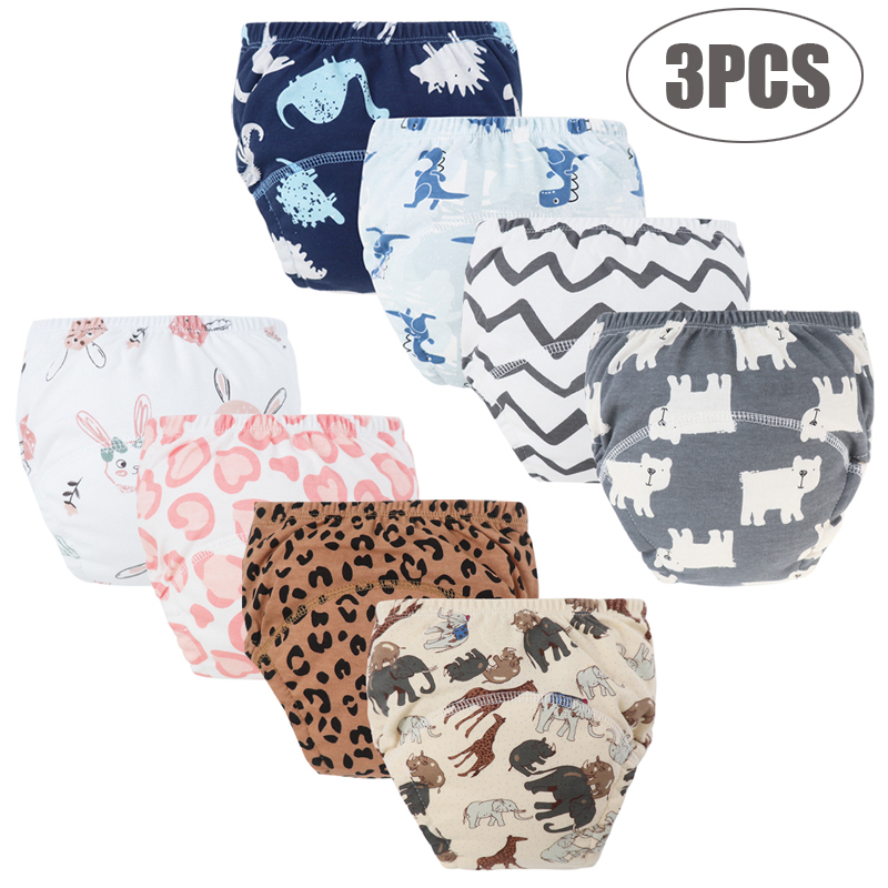 AliExpress 3Pcs Baby Diaper Training Pants for Girls Boys Washable Nappies Infant Cloth Diapers Reusable Kids Underwear Toddler Shorts