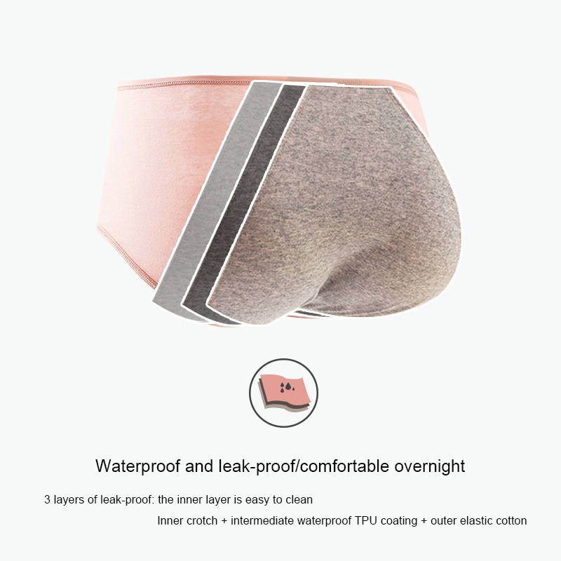 AliExpress 3PCS Cotton Menstrual Panties Leak Proof Breathable Cartoon cat Panties Woman Women Girls Physiological Pants Women's Intimates, view 4