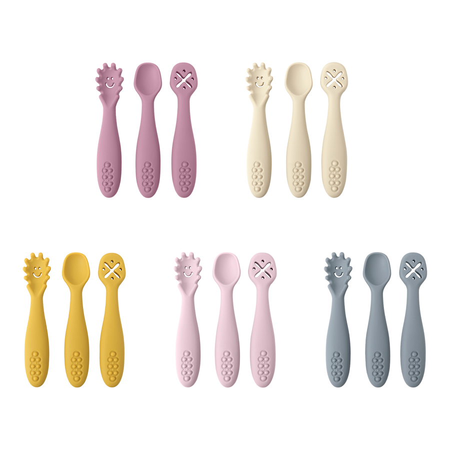 AliExpress 3PCS Cute Baby Learning Spoons Utensils Set Newborn Feeding Spoon Set Toddler Scoop Weaning Cutlery Children‘s Tablewar, view 6