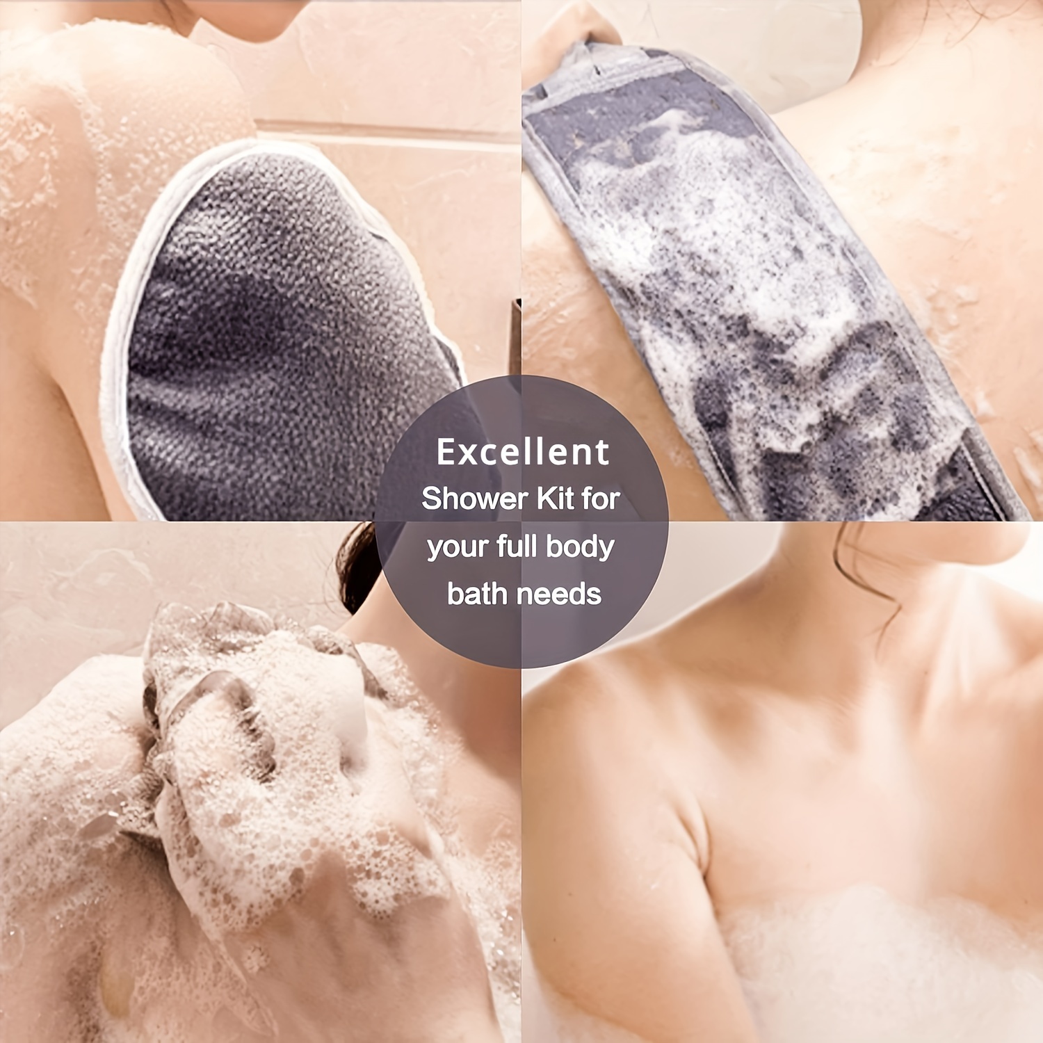 AliExpress 3-Piece Exfoliating Body Scrubber Set, view 4