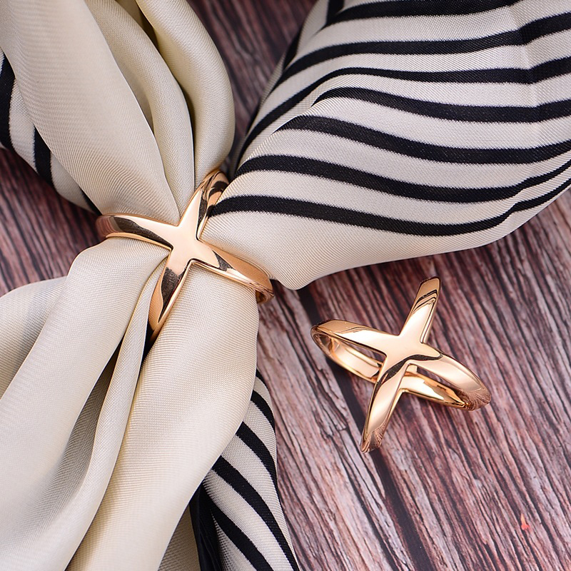 AliExpress 3-Piece X-Shaped Metal Scarf Clips