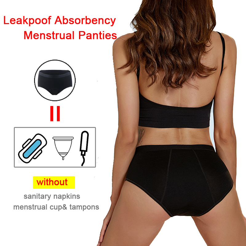 AliExpress 3Pcs Heavy Flow Menstrual Panties 4-Layer Women Period Physiological Underwear EU Size Absorbency Leak Proof Incontinence Brie