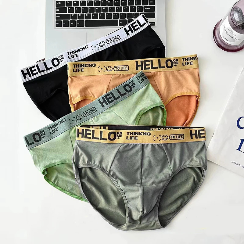 AliExpress 3Pcs/Lot Men's Underpants Soft Men Panties Sports Personality Boxers Breathable Large Size Panties Briefs for Men Underwears
