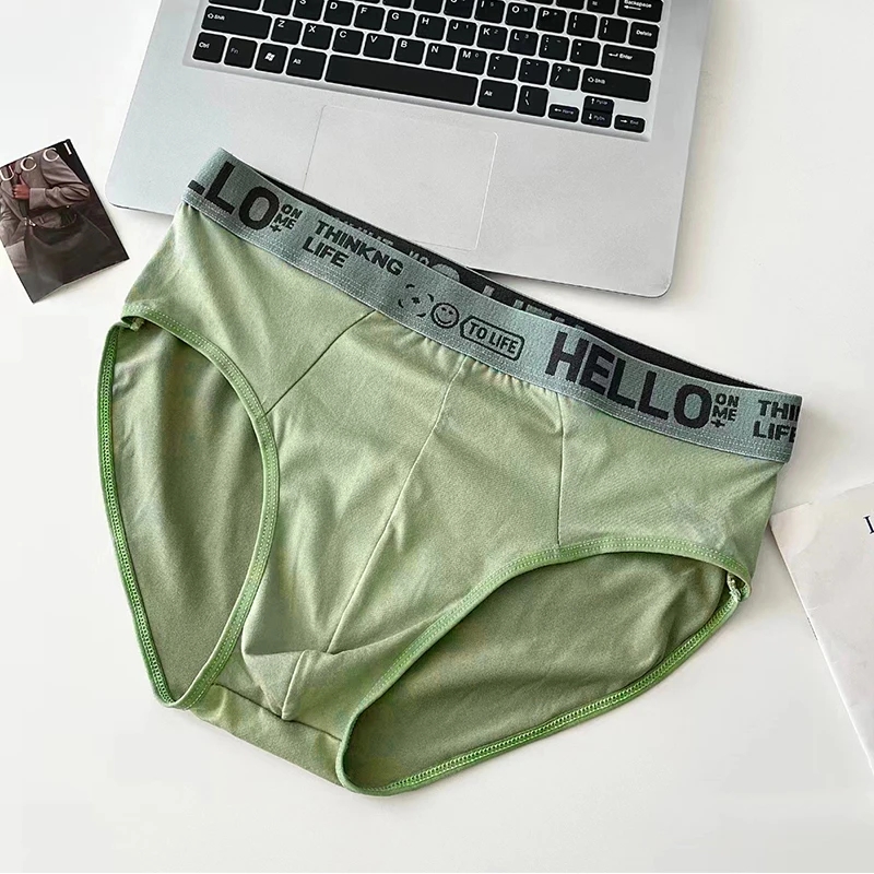 AliExpress 3Pcs/Lot Men's Underpants Soft Men Panties Sports Personality Boxers Breathable Large Size Panties Briefs for Men Underwears, view 4