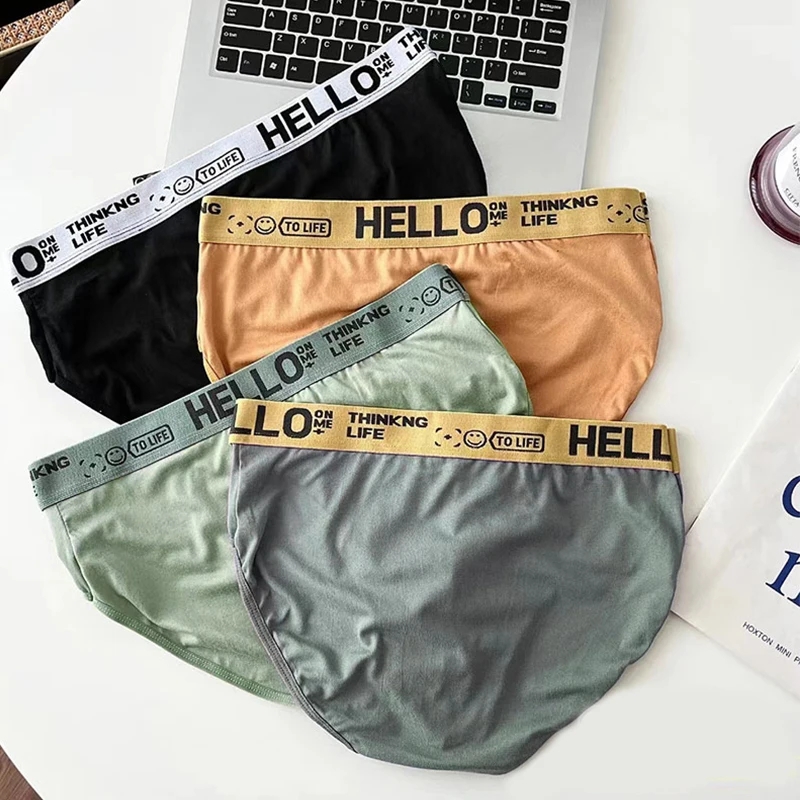 AliExpress 3Pcs/Lot Men's Underpants Soft Men Panties Sports Personality Boxers Breathable Large Size Panties Briefs for Men Underwears, view 2