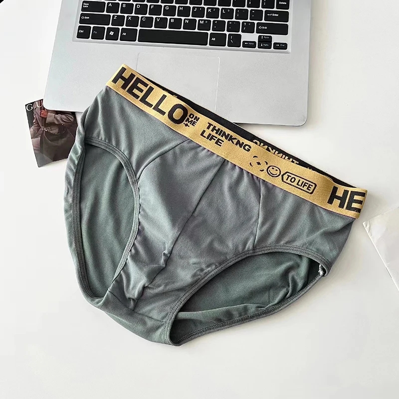 AliExpress 3Pcs/Lot Men's Underpants Soft Men Panties Sports Personality Boxers Breathable Large Size Panties Briefs for Men Underwears, view 5