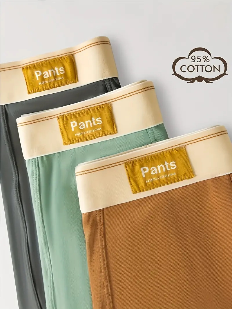AliExpress 3pcs Men Panties Cotton BoxerShorts Man Underwear Mens Boxers Breathable U Convex Male Underpants Sexy Trunks, view 3