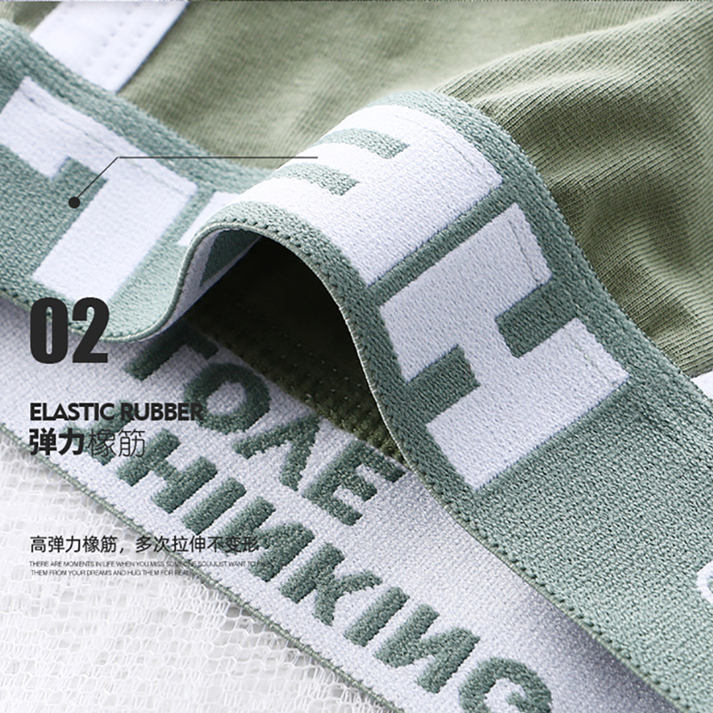 AliExpress 3PCS/Pack 100% Cotton Underpants Men Comfortable Big U Type Crotch Breathable Mesh Men's Panties Fashion Letter Boxers Hombre, view 5