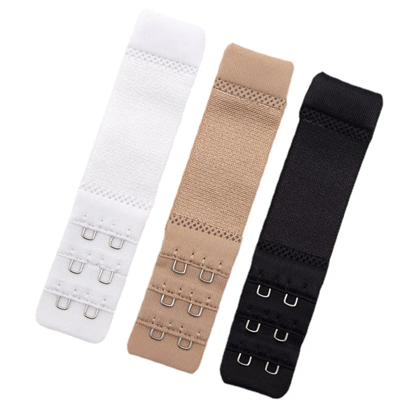 AliExpress 3Pcs/set 2 Hook Bra Extender Women's Elastic Bra Extension Strap Hook Clip Expander Adjustable Belt Buckle Intimates Accessories