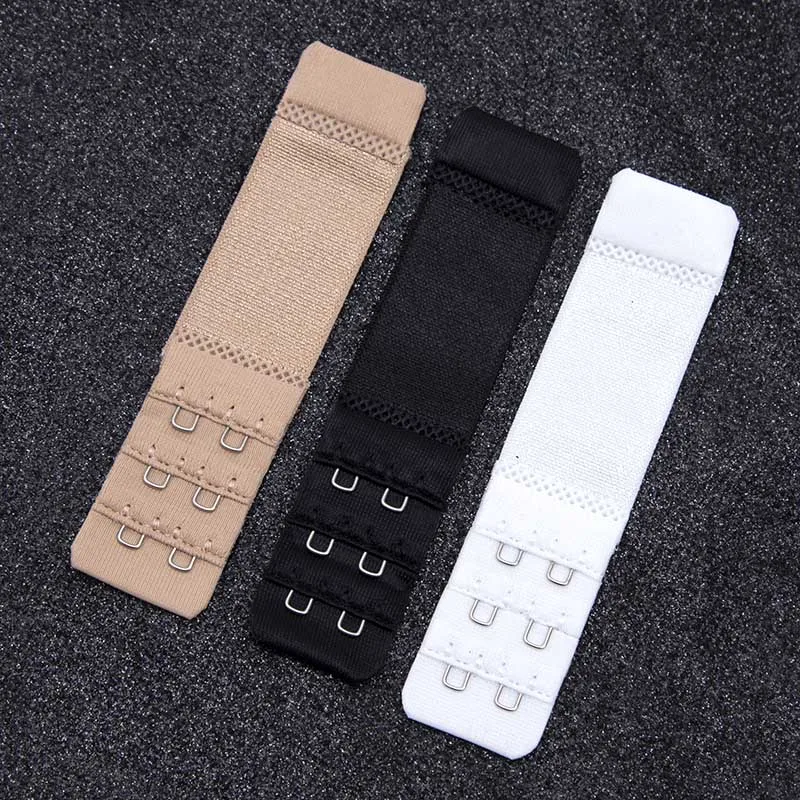 AliExpress 3Pcs/set 2 Hook Bra Extender Women's Elastic Bra Extension Strap Hook Clip Expander Adjustable Belt Buckle Intimates Accessories, view 2