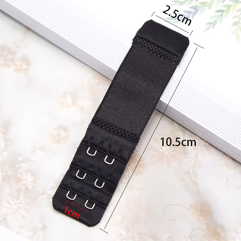 AliExpress 3Pcs/set 2 Hook Bra Extender Women's Elastic Bra Extension Strap Hook Clip Expander Adjustable Belt Buckle Intimates Accessories, view 3
