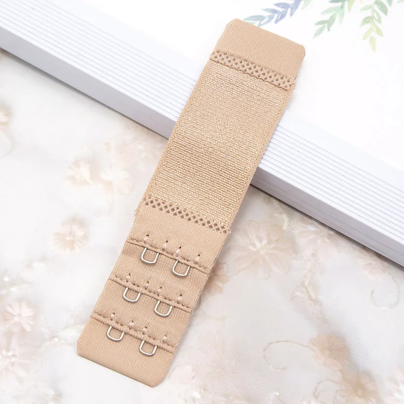 AliExpress 3Pcs/set 2 Hook Bra Extender Women's Elastic Bra Extension Strap Hook Clip Expander Adjustable Belt Buckle Intimates Accessories, view 4