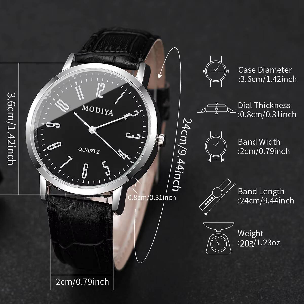 AliExpress Men's Quartz Business Watch Set (3-Piece), view 6
