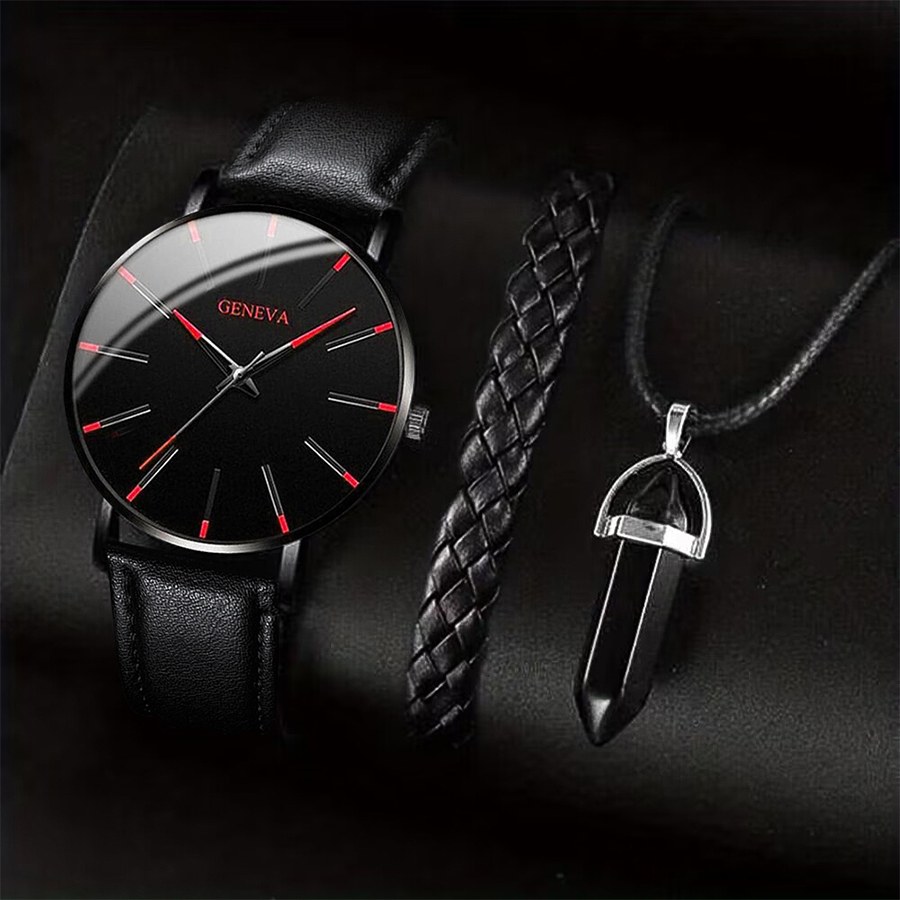 AliExpress Men's Watch, Necklace and Bracelet Gift Set (3-Piece), view 2